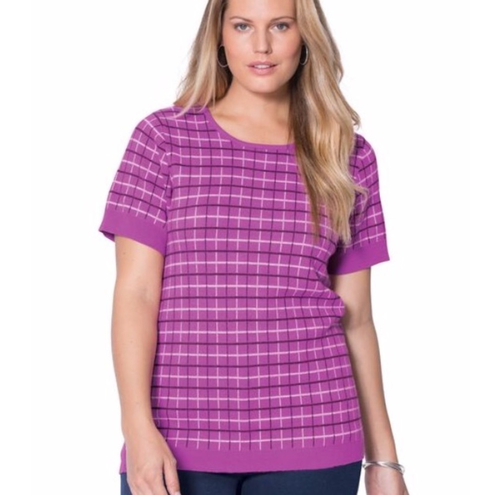 Jessica London 14/16 short sleeve sweater